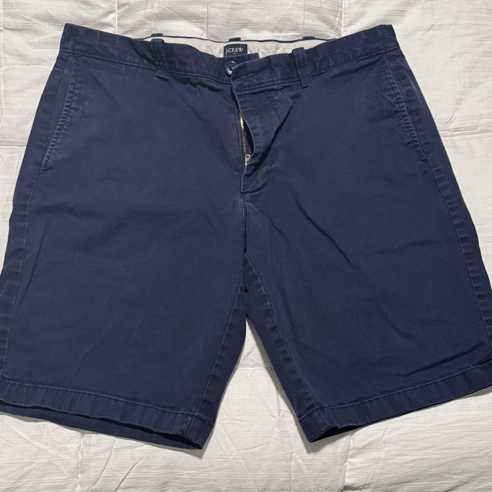J. Crew Men's Dark Blue Flat Front Shorts